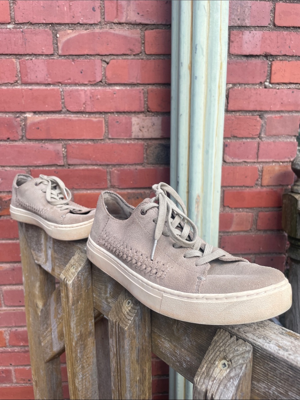 Casual Suede Sneakers in Taupe